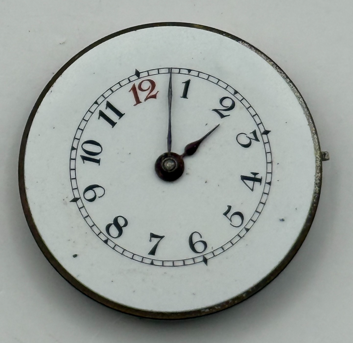 Longines 10.85N Watch Movement Red 12 B&Co 15 Jewels Manual Wind Parts 22.8mm