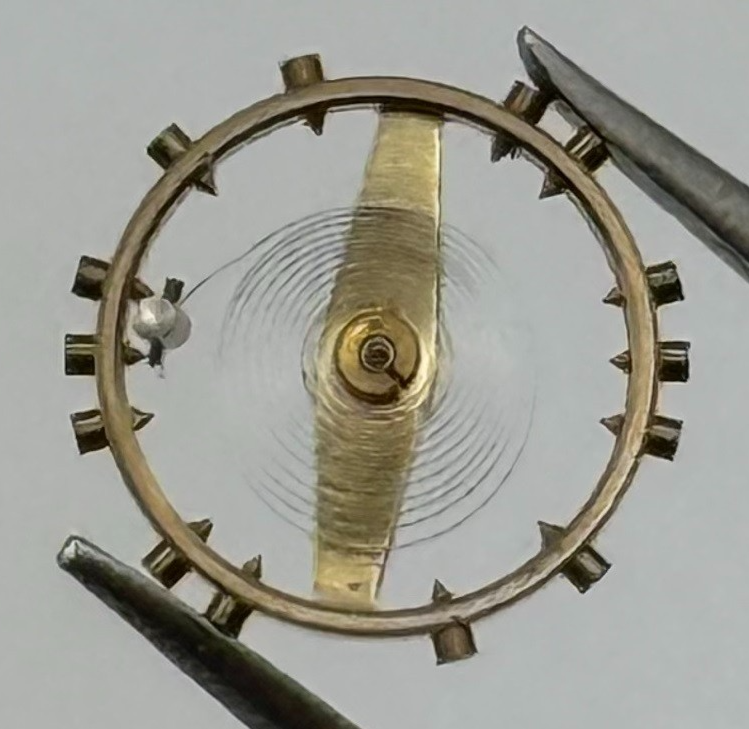 AS 970 Balance Wheel Complete And Spring 8¾’’’ 27 M Watch Movement Parts NOS