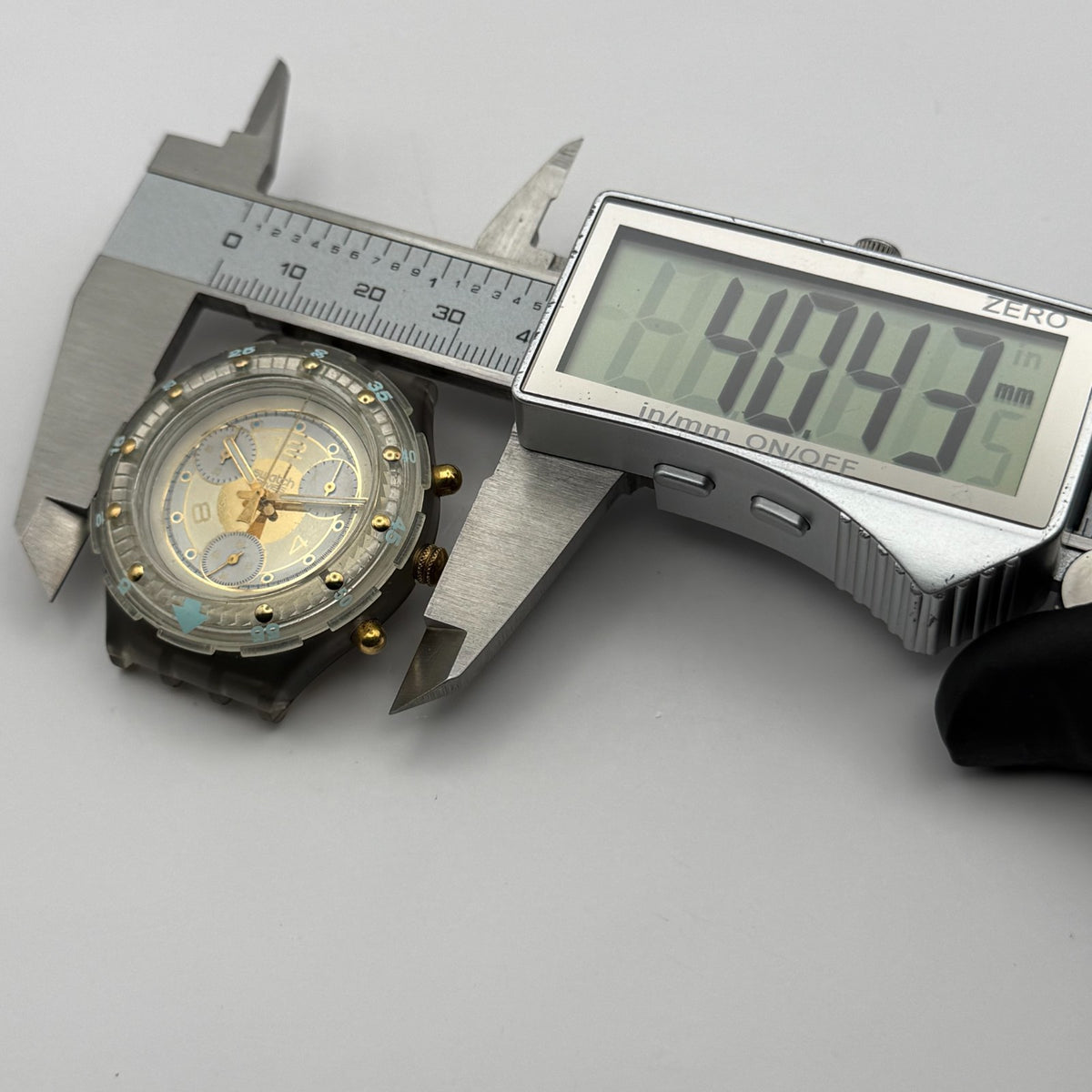 Vintage Swatch Aqua Chrono Watch SEM100 Golden Rivet 1995 ETA Quartz 40mm Parts