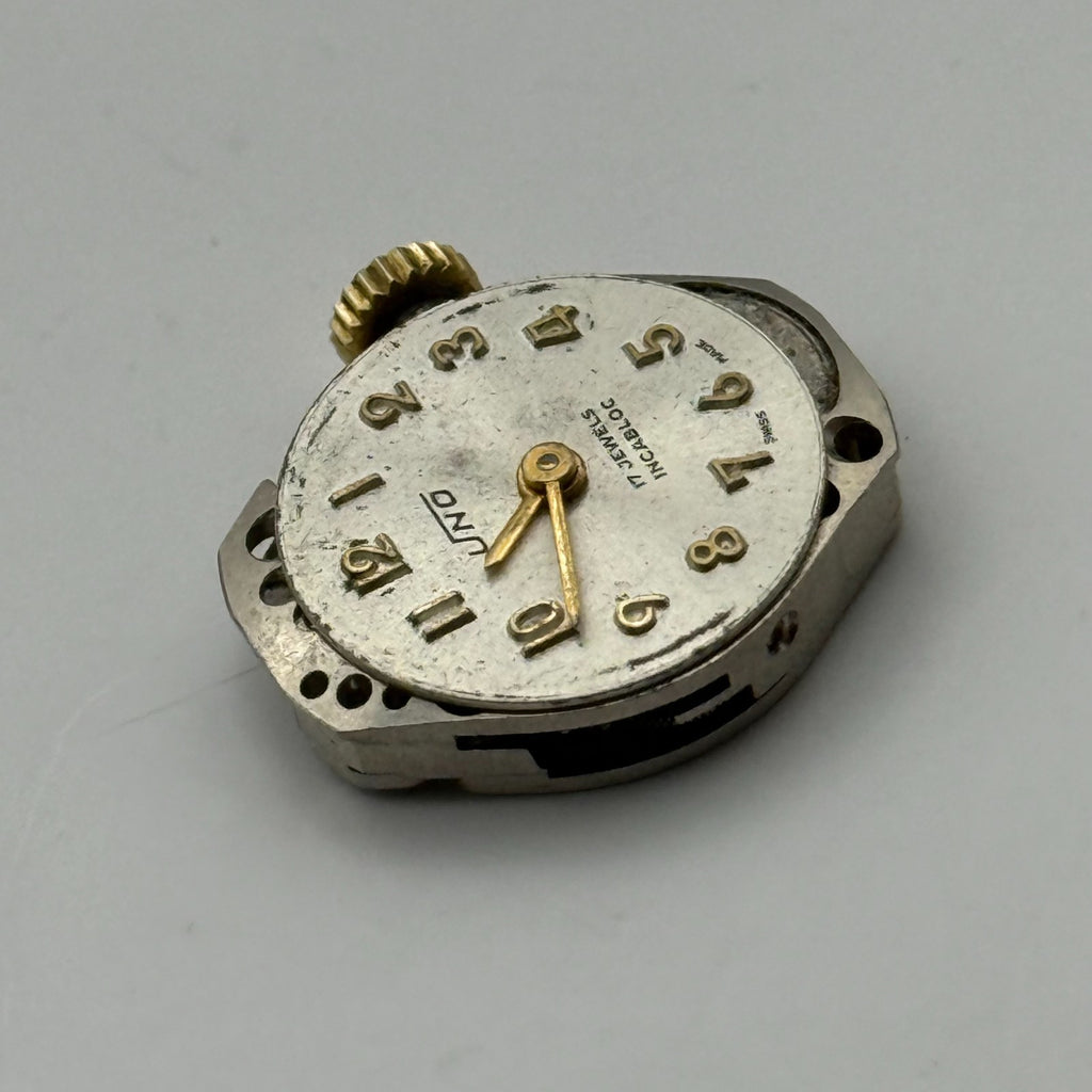 FHF 69-21 Watch Movement Uno 17 Jewels Swiss Manual Wind Parts Repair 15.3mm