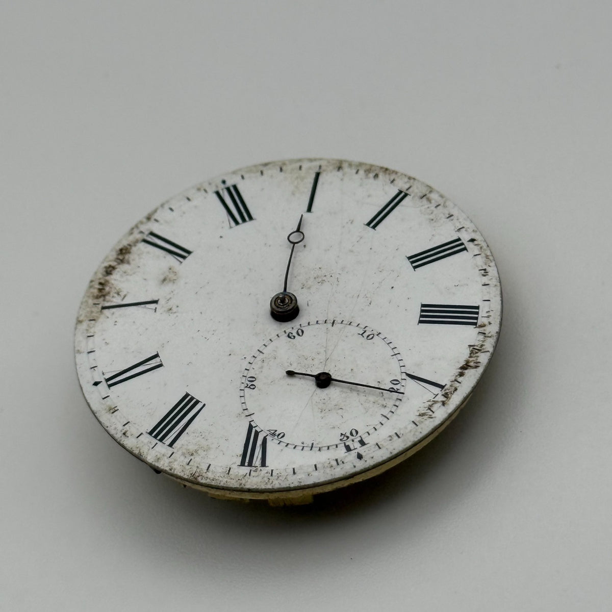 Cylinder Pocket Watch Movement - Unidentified - Antique Parts / Repair - 39.1mm