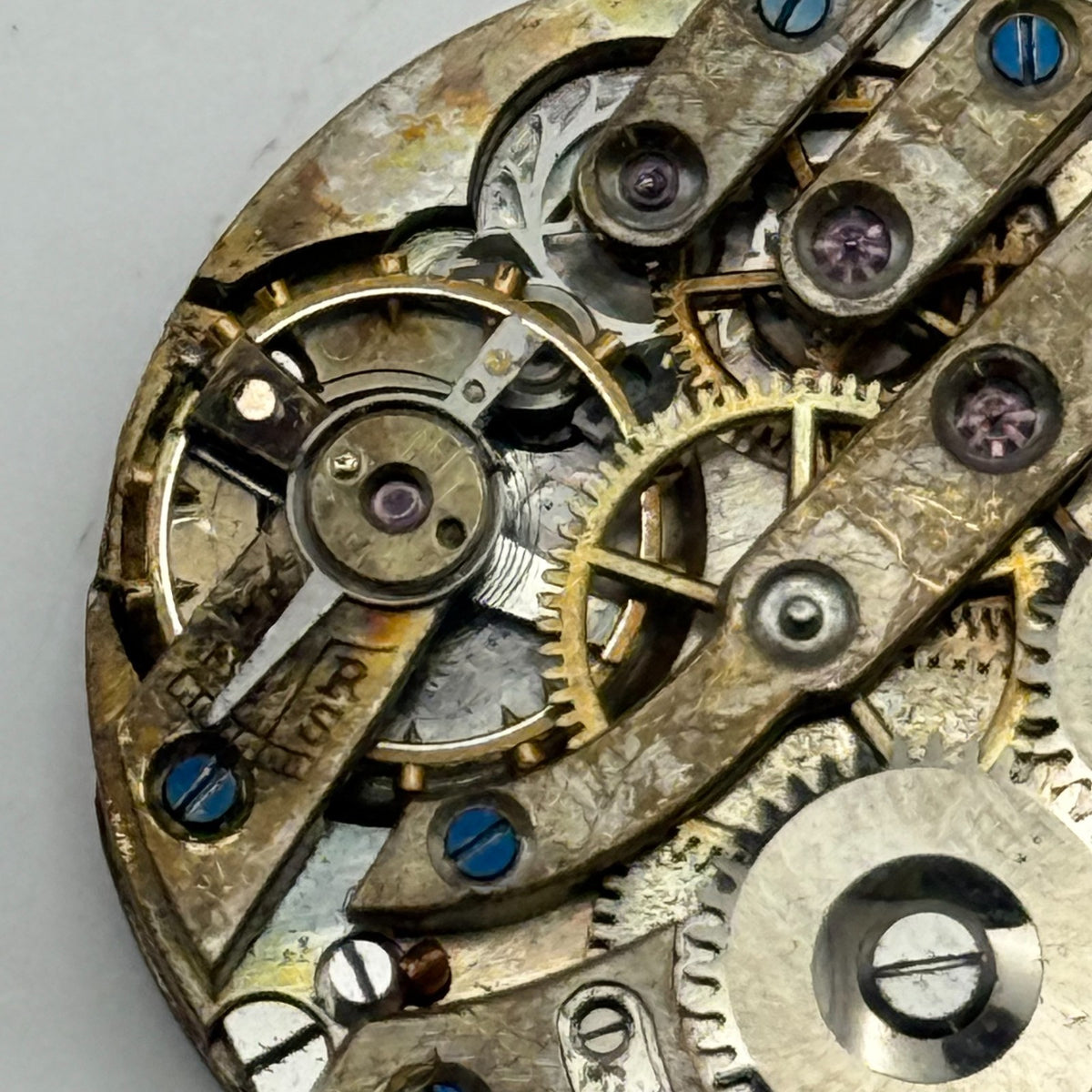 Unidentified Watch Movement Swiss Manual Wind Vintage Parts Repair 24.9mm