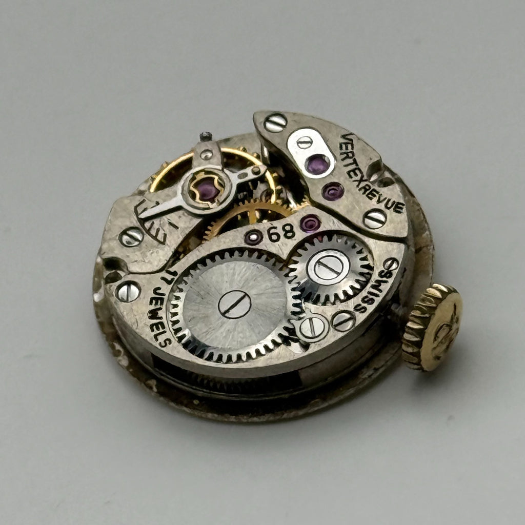 Vertex Revue 89 Watch Movement Swiss 17J Manual Wind Parts Repair Spares 15.2mm