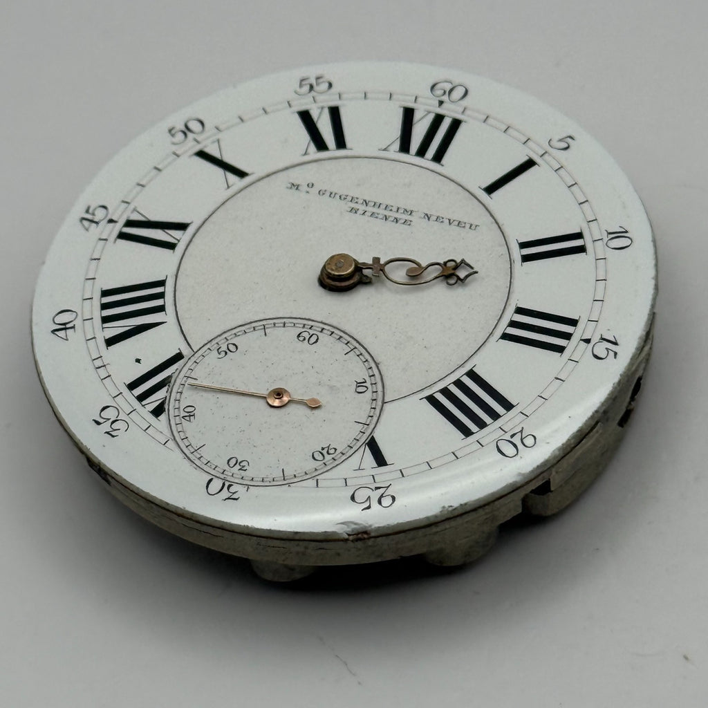 Max Gugenheim Neveu Pocket Watch Movement High Grade Antique Hunter Parts 41.2mm