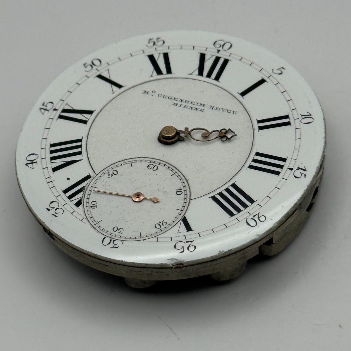 Max Gugenheim Neveu Pocket Watch Movement High Grade Antique Hunter Parts 41.2mm
