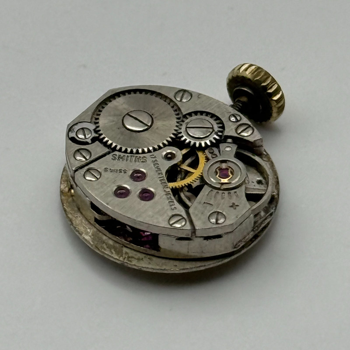 FE 68E4 Watch Movement Smiths 17 Jewels Swiss Manual Wind Parts Repair 13.1mm