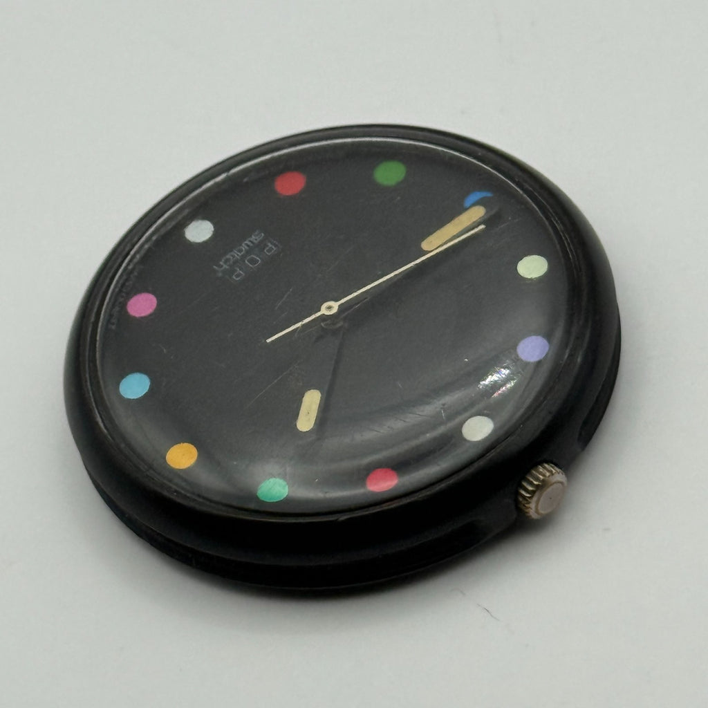Vintage Swatch Pop Watch PWBB109 Rainbow Dots 1988 Swiss 39mm Parts Repair