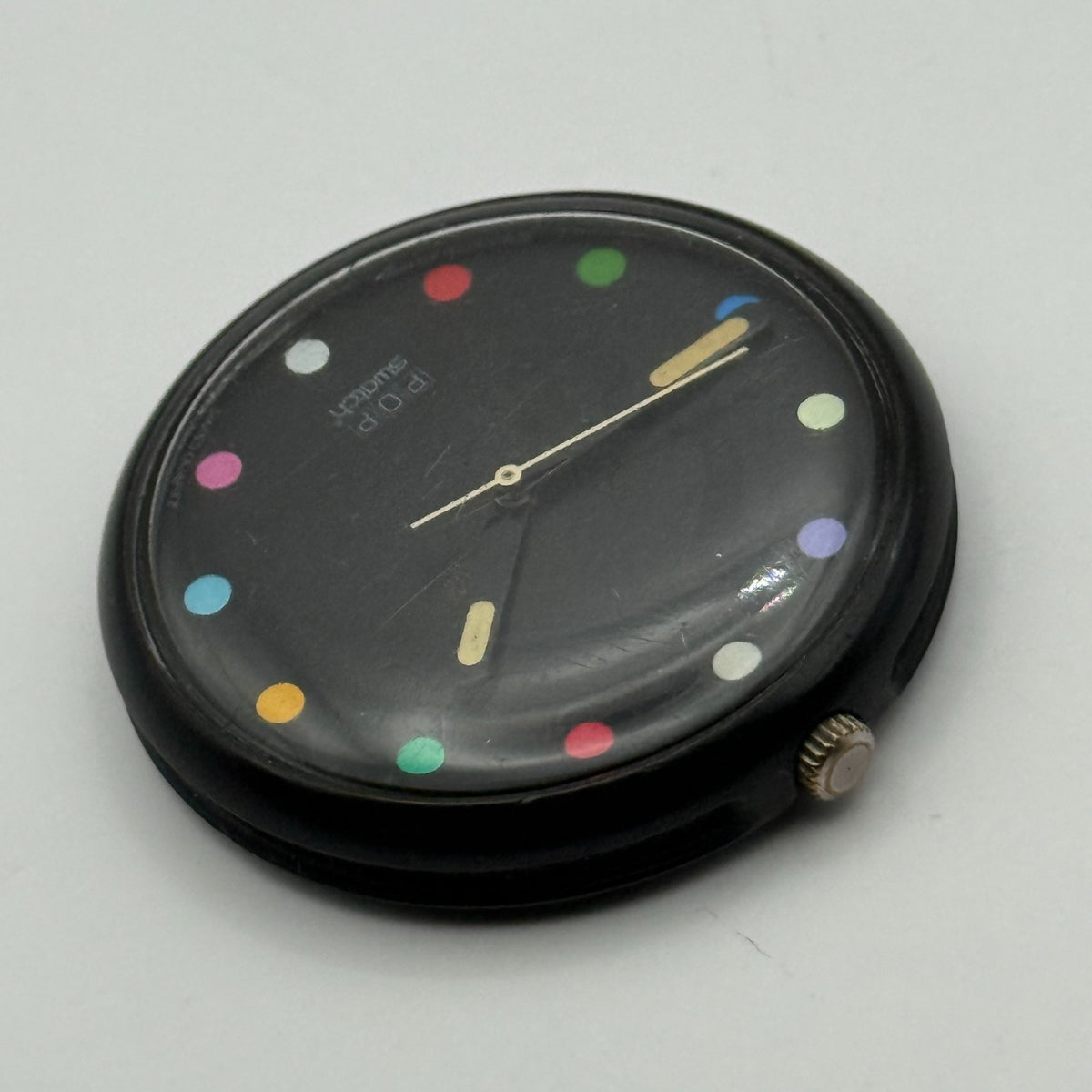 Vintage Swatch Pop Watch PWBB109 Rainbow Dots 1988 Swiss 39mm Parts Repair