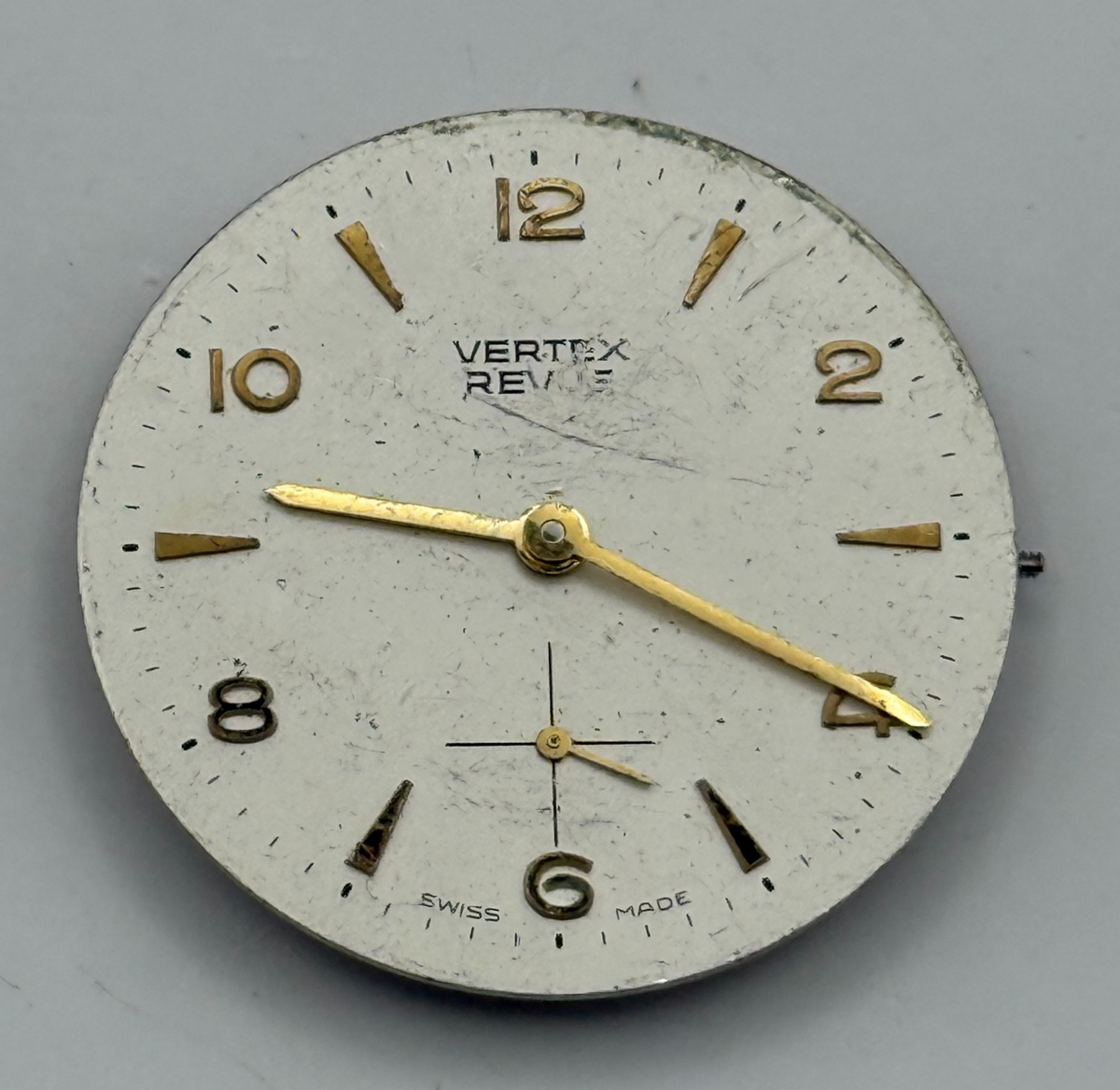 Vertex Revue 77.1 Watch Movement - 17 Jewels - For Parts / Repair - 29mm