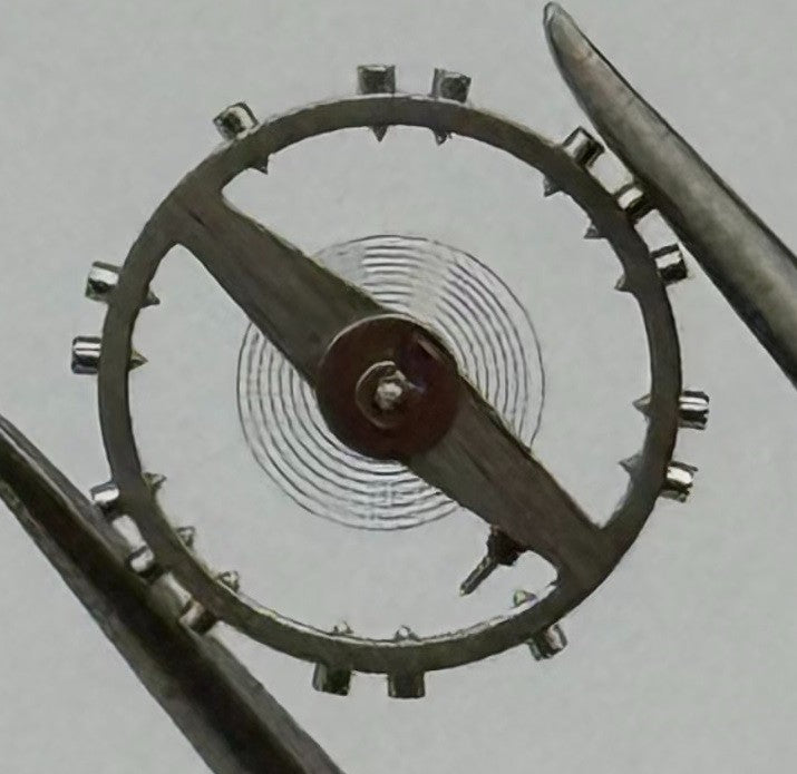 ETA 2412 Balance Wheel Complete And Spring 6¾’’’  1257 Watch Movement Parts NOS