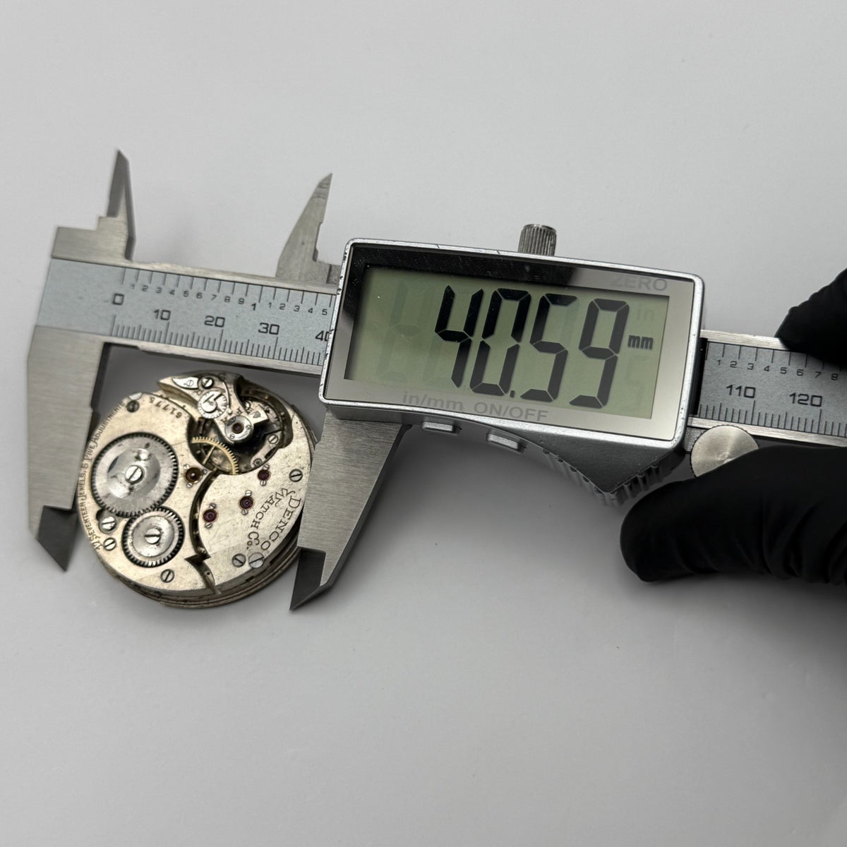 Denco Hunter Pocket Watch Movement Sub Seconds 17J Manual Wind Parts 40.5mm