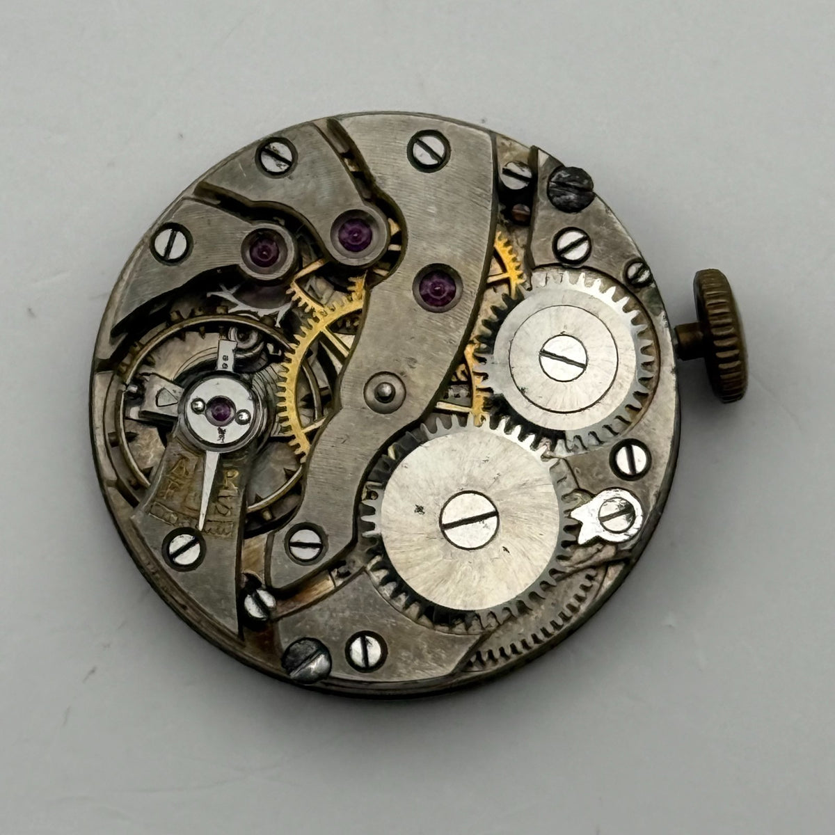 Bulla Watch Movement 17 Rubis Antimagnetic Manual Wind Vintage Parts Repair 22mm