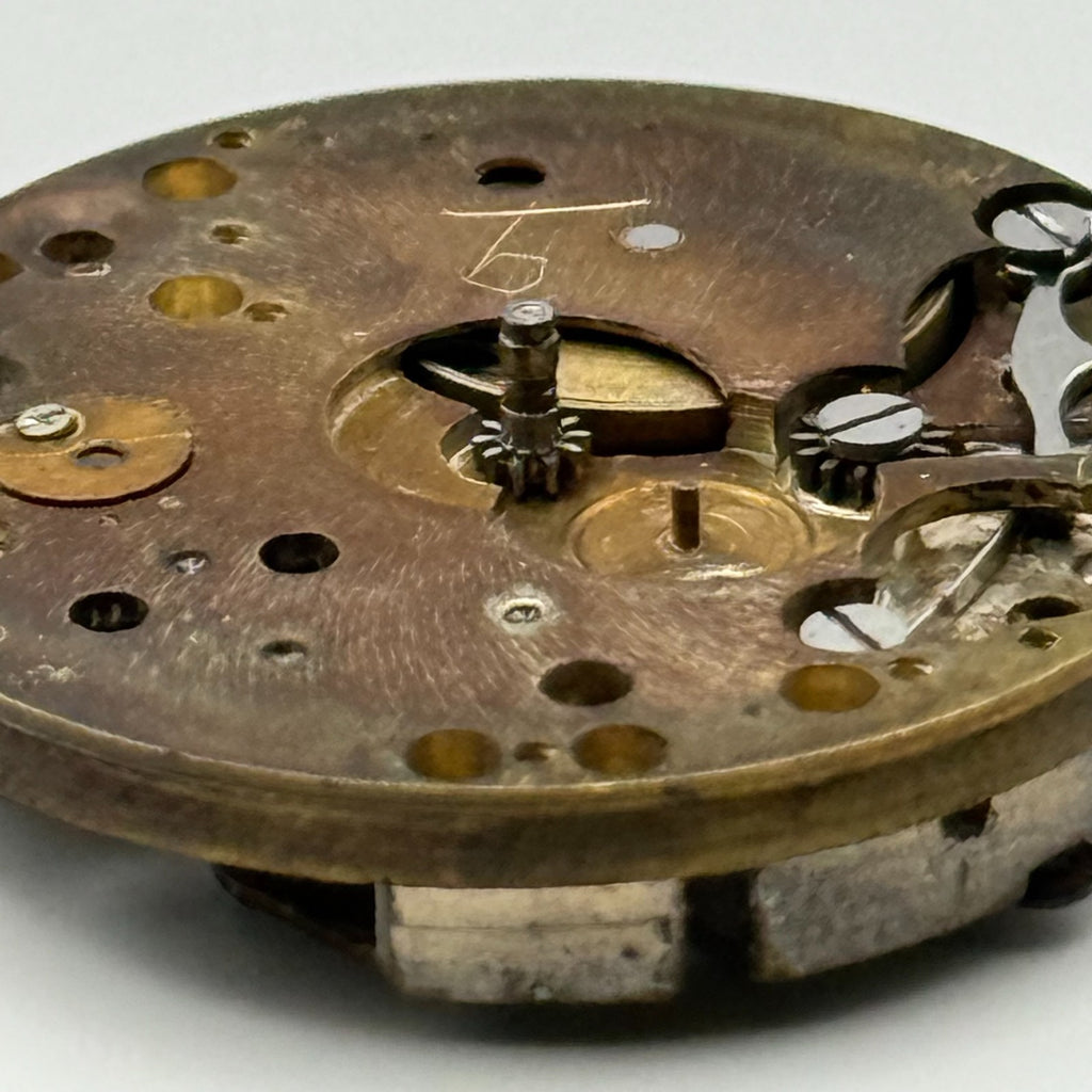 Unidentified Watch Movement Running Swiss Made Manual Wind Parts Repair 23.6mm