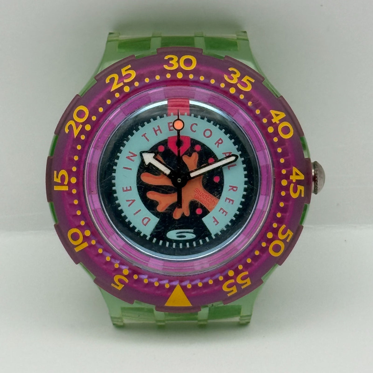 Vintage Swatch Scuba 200 Watch SDG102 Cherry Drops 1994 ETA Quartz 40mm Parts