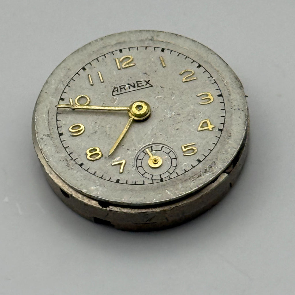 Unidentified Watch Movement Arnex 15 Jewels Swiss Manual Wind Parts 19.6mm