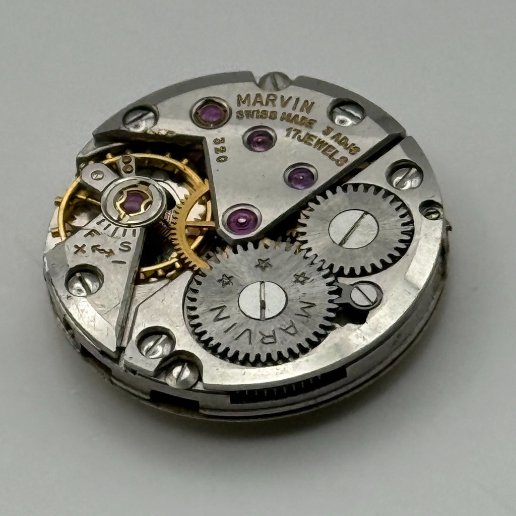 Marvin 320 Watch Movement 17 Jewels 3 ADJS Swiss Manual Wind Parts Repair 19.7mm