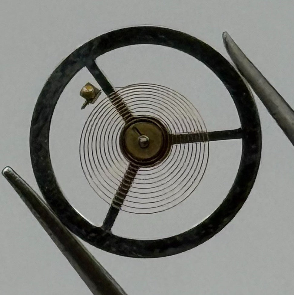 E.S. 50 Balance Wheel Complete And Spring 12’’’ Renata 1400 Watch Movement Parts