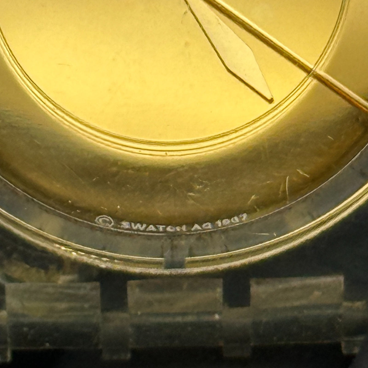 Vintage Swatch Jam Watch AG 1997 Gold Tone ETA Quartz Swiss 33mm Parts 