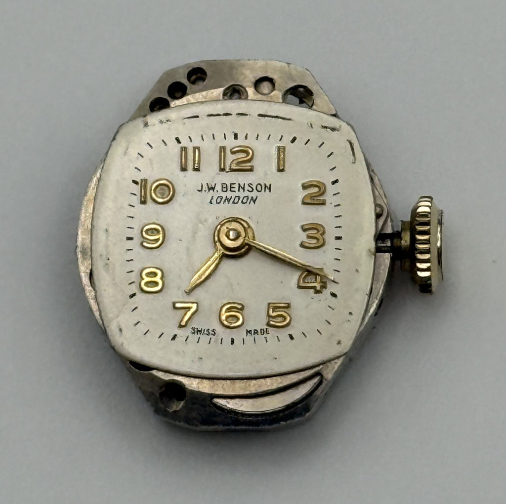 J.W. Benson Ladies Watch Movement - 15 Jewels - For Parts / Repair