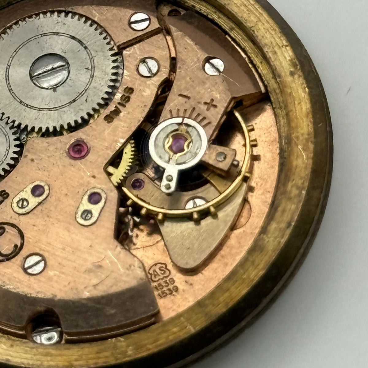 AS 1538 1539 Watch Movement A. Schild 1538 1539 Trebex 15 Jewels Parts 32.5mm