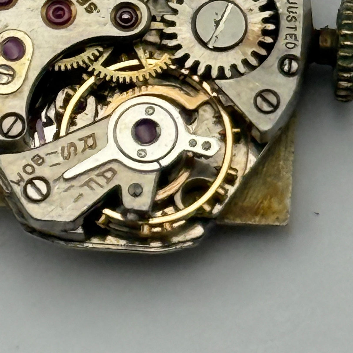 Wyler Incaflex Watch Movement 17 Jewels Swiss Manual Wind Parts Repair 15mm