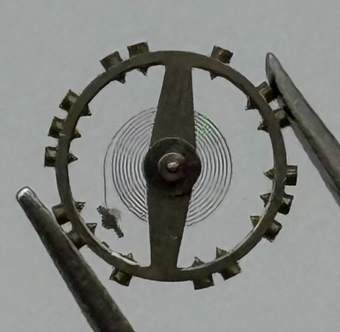 PUW 70 73 Balance Wheel Complete And Spring 5’’’ 517 Watch Movement Parts NOS