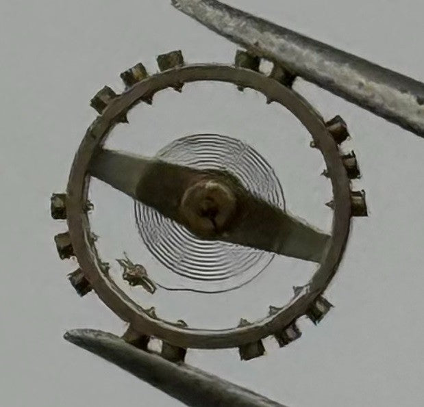 Kasper 1100 Balance Wheel Complete And Spring 5¼’’ 1028 Watch Movement Parts NOS