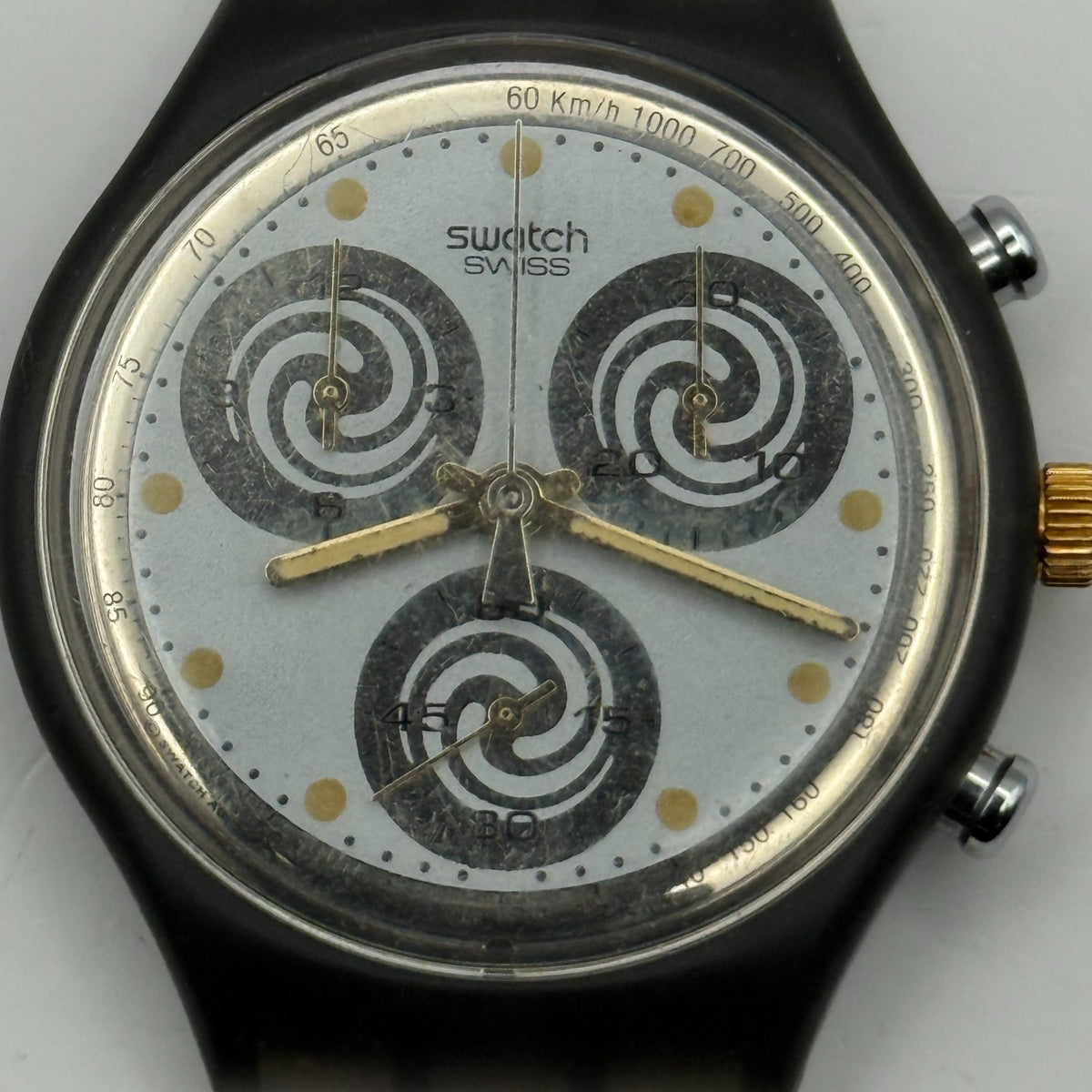 Vintage Swatch Chrono Watch SCM101 Sirio 1991 ETA Quartz Swiss 39mm Parts Repair