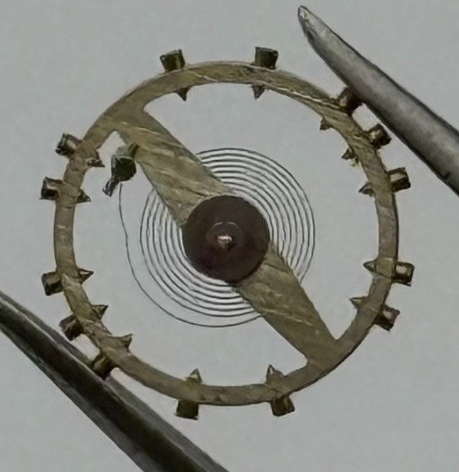 ETA 2412 Balance Wheel Complete And Spring 6¾’’’ 1257 M Watch Movement Parts NOS