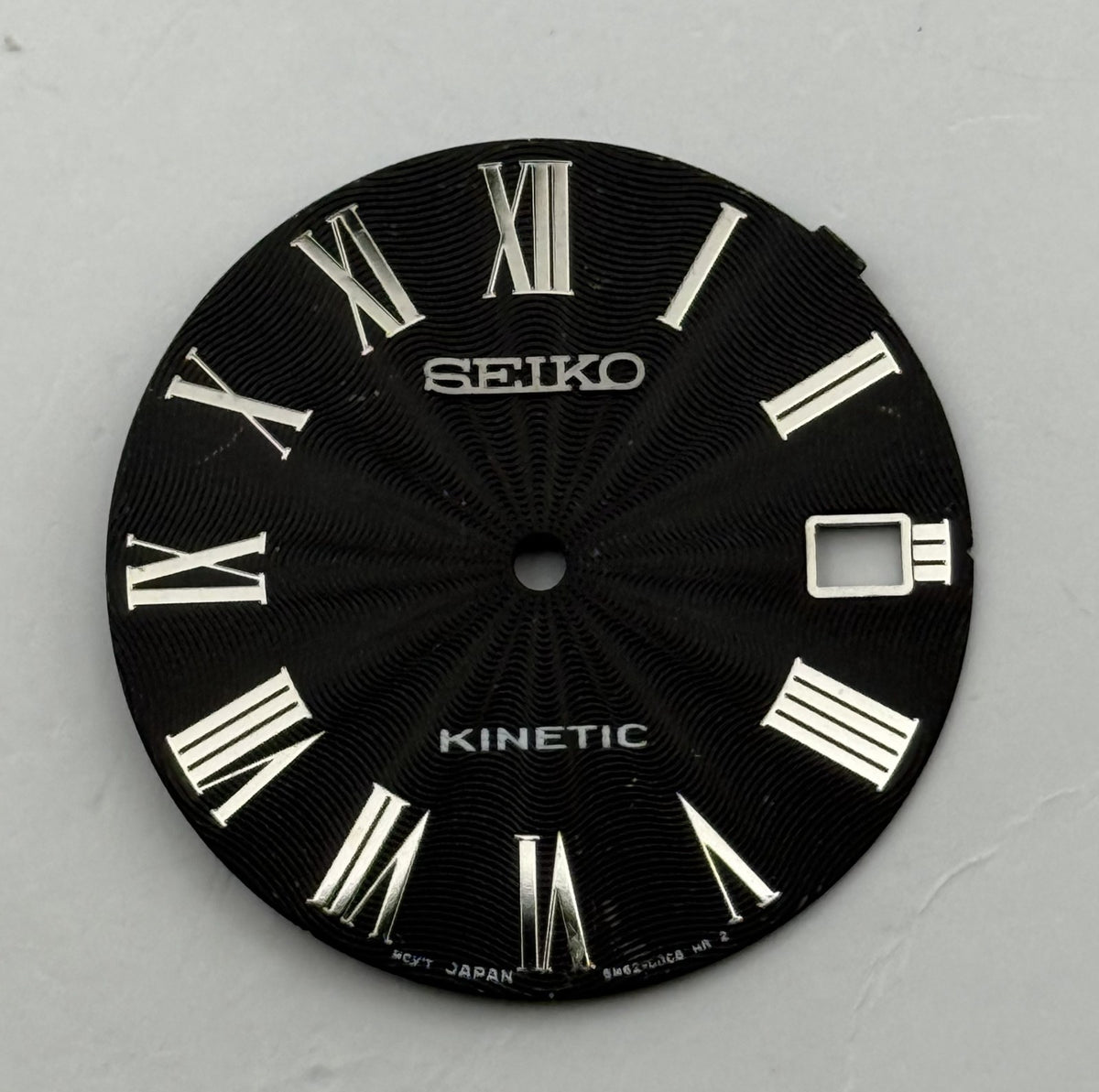 Seiko 5M62-0CC8 Watch Dial Black Kinetic Japan Vintage Spare Parts Repair 27.4mm