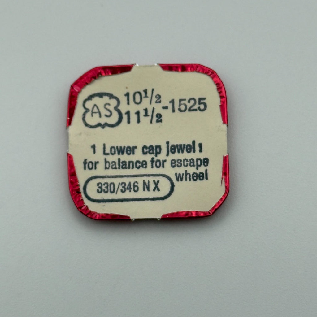 AS 1525 Lower Cap Jewel - 10 1/2-11 1/2 - 330/346 NX - NOS - Watch Parts
