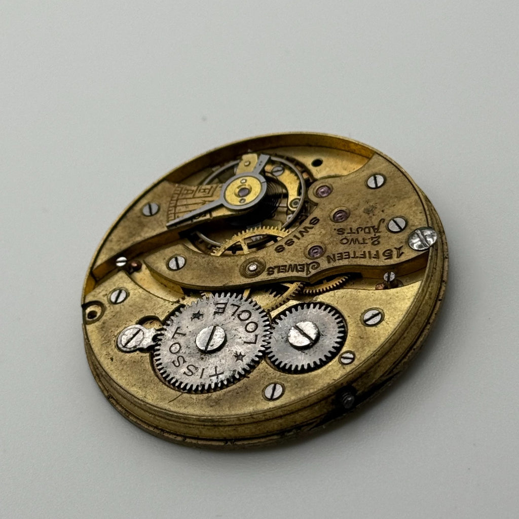 Swiss Lever Pocket Watch Movement - Tissot 18''' Hunter - Parts / Repair 41.4mm