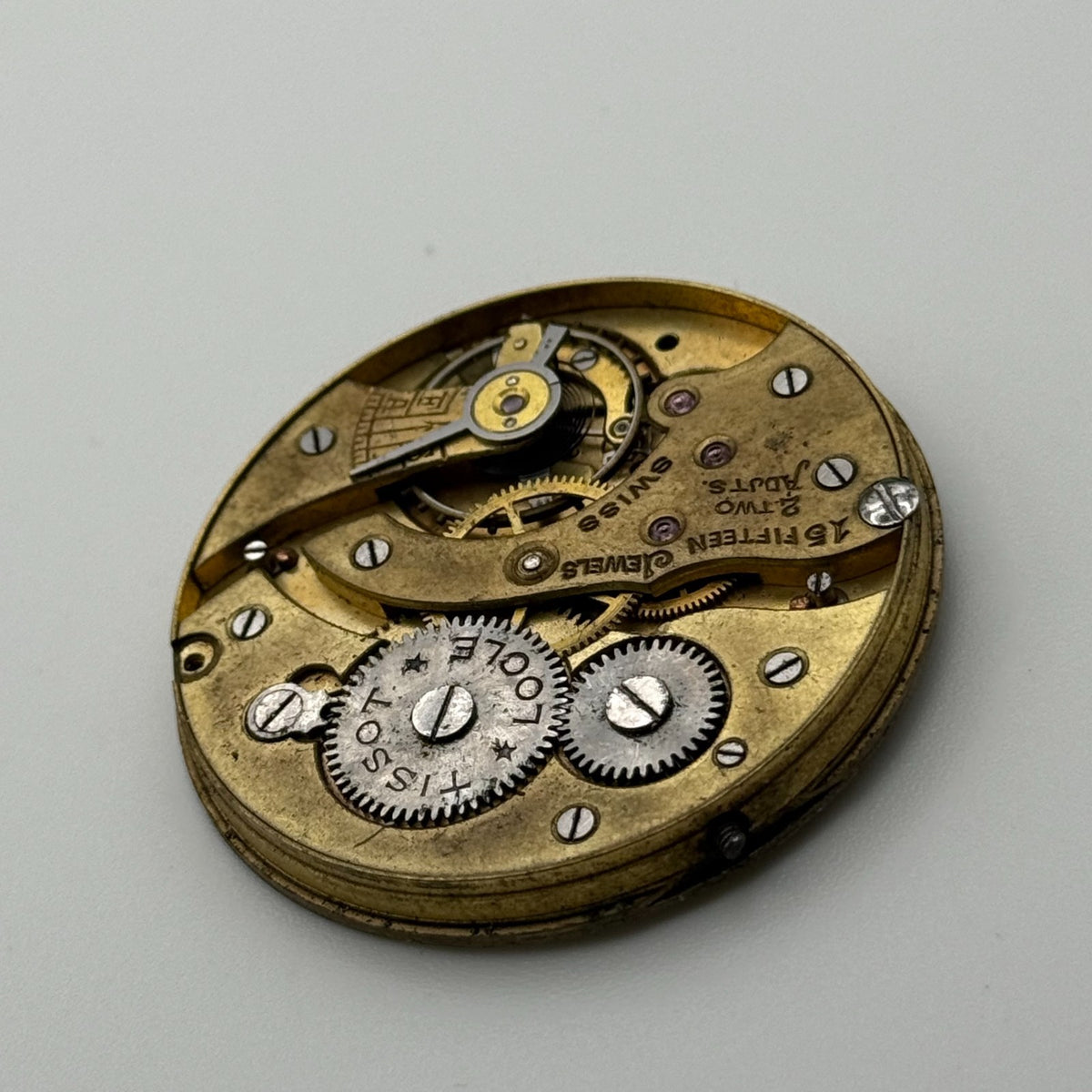 Swiss Lever Pocket Watch Movement - Tissot 18''' Hunter - Parts / Repair 41.4mm