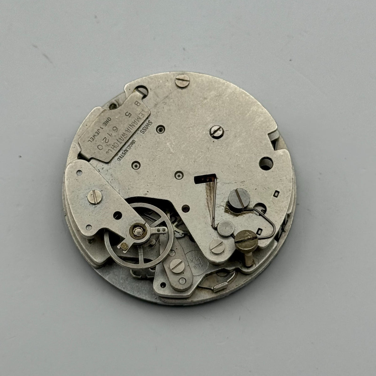 Lemania 1 ATU Watch Movement Yacht Timer Rare B5 6120 Stopwatch 1 Jewel Parts