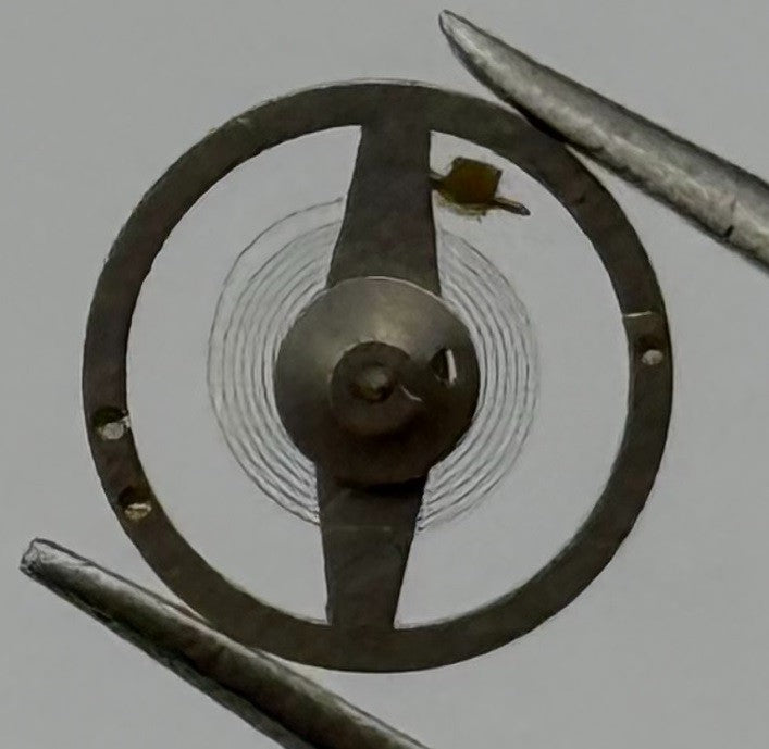 OM 514 Balance Wheel Complete And Spring 5¼’’’ 383 Watch Movement Parts NOS