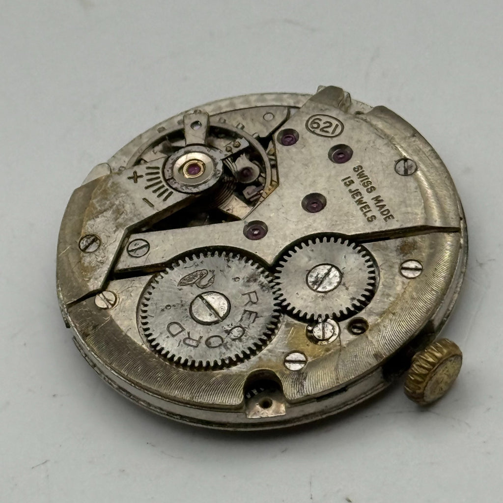 Record 620 Watch Movement - 15 Jewels - For Parts / Repair - 27mm