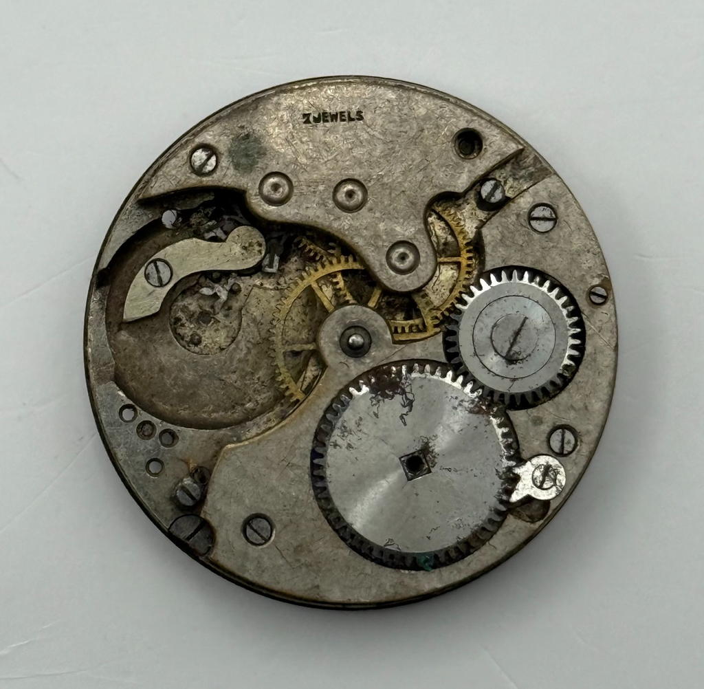 FHF Patent 51482 Watch Movement Swiss 7 Jewels Incomplete Parts Repair 29.2mm