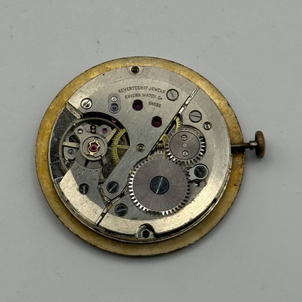 Enicar 1012B Watch Movement A-R 17 Jewels Running Manual Wind Vintage Parts 26mm