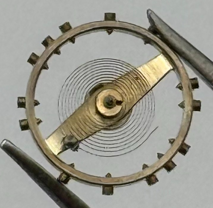 HP 63 Balance Wheel Complete And Spring 9¾’’’ Watch Movement Parts Vintage NOS