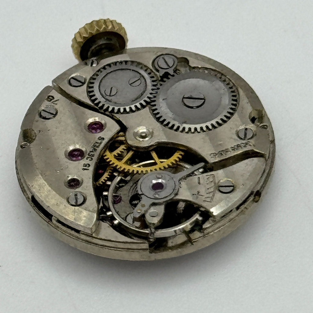 Revue Cal 78 Watch Movement - Roman Numerals - For Parts / Repair - 19.6mm