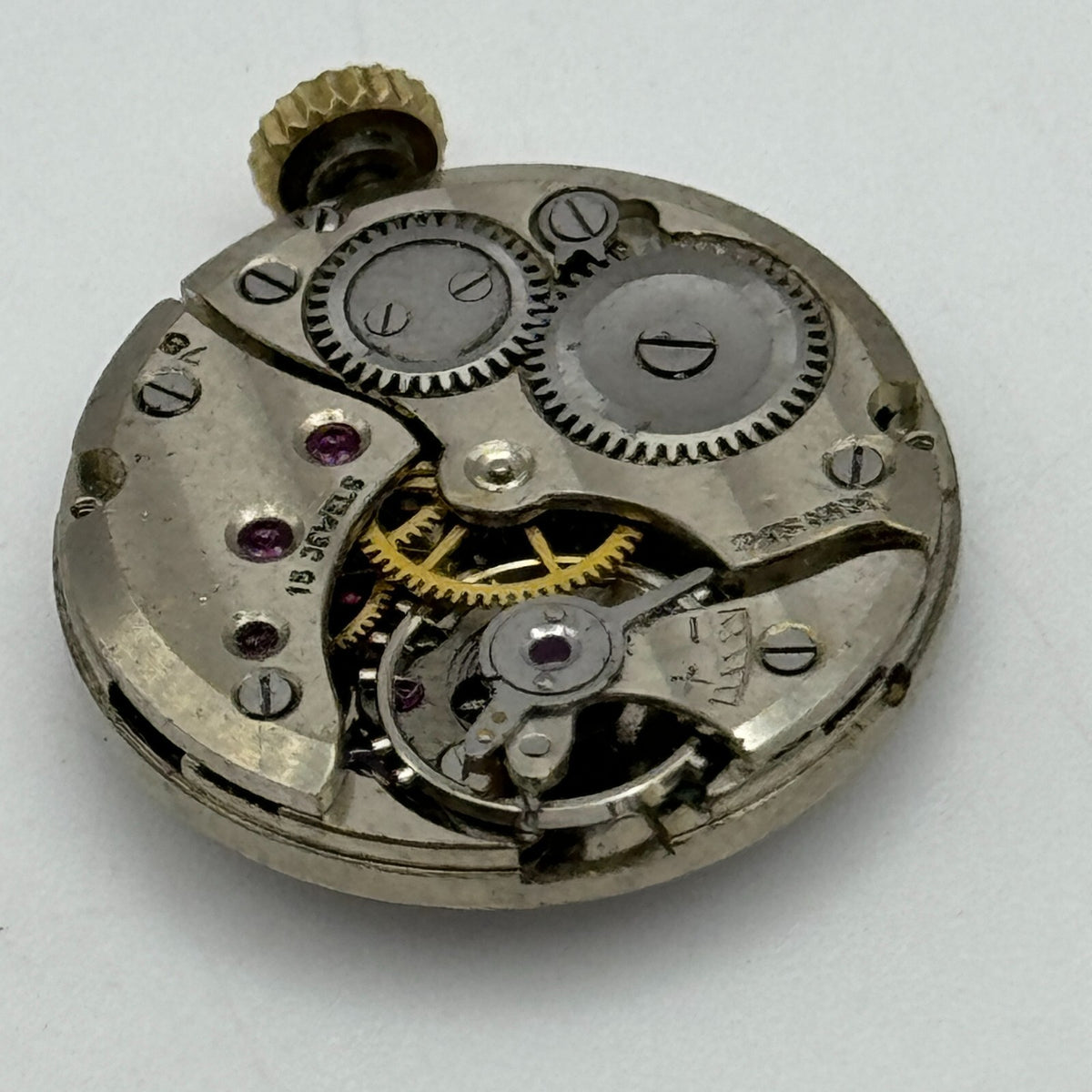 Revue Cal 78 Watch Movement - Roman Numerals - For Parts / Repair - 19.6mm