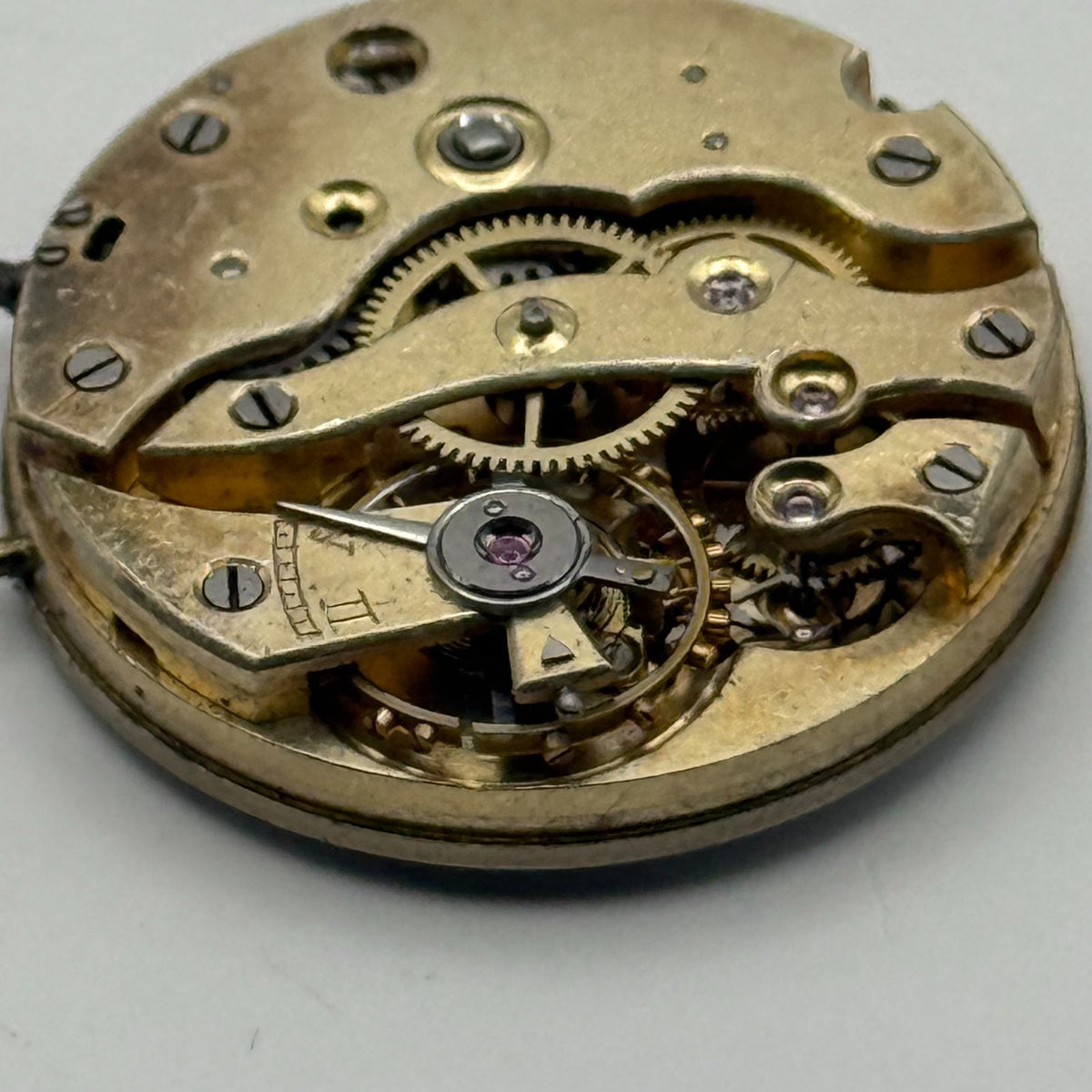 Habert Hype Pin Set Watch Movement Antique Red 12 Manual Wind Parts 25.1mm