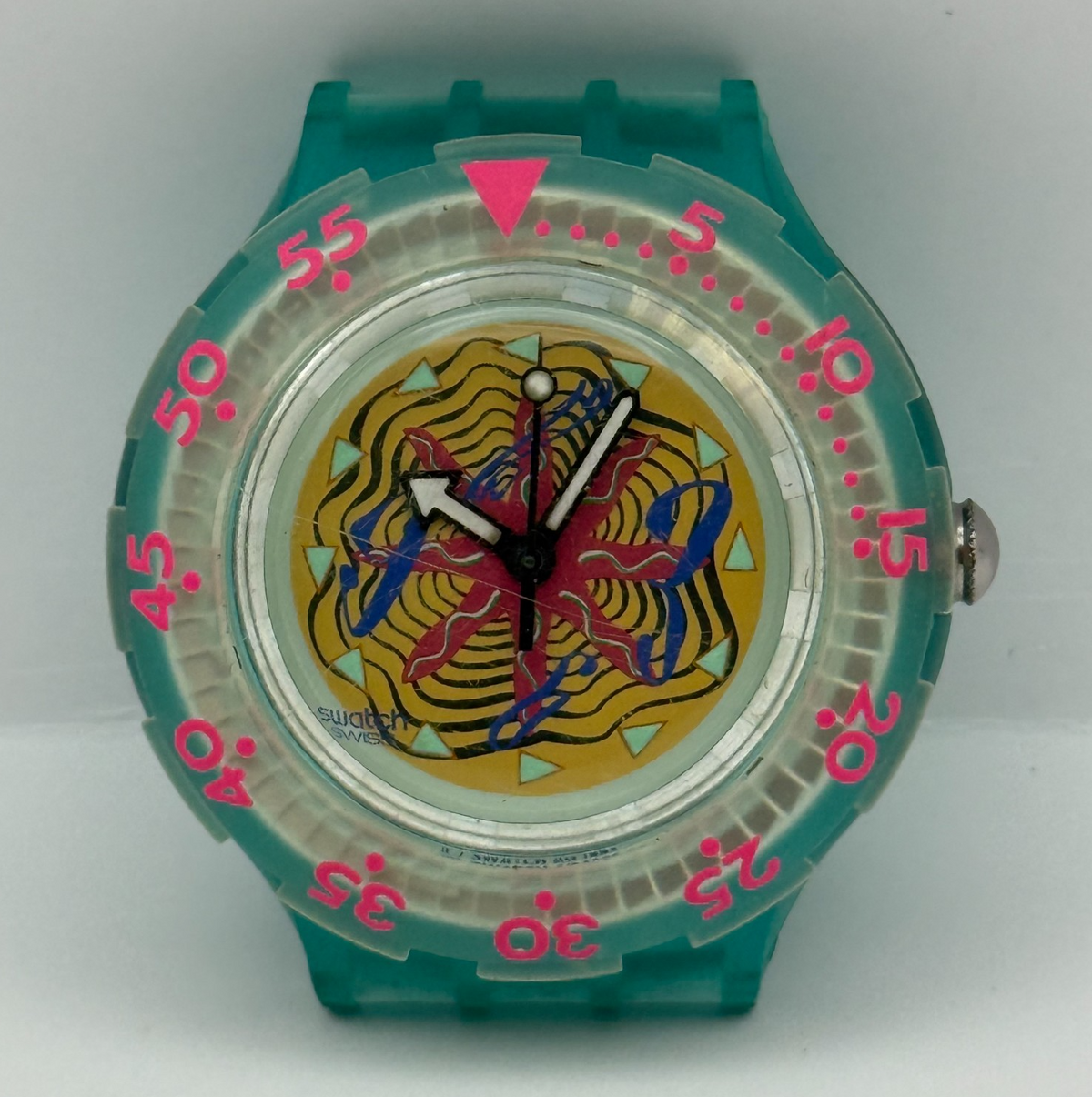 Vintage Swatch Scuba 200 Watch SDN108 Sea Floor 1994 ETA Quartz Swiss 40mm Parts