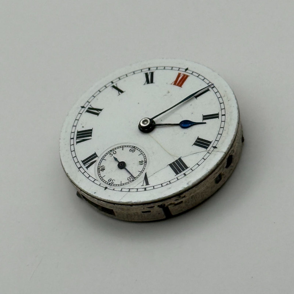 Unidentified Trench Watch Movement - Sub Seconds - For Parts / Repair - 24.7mm