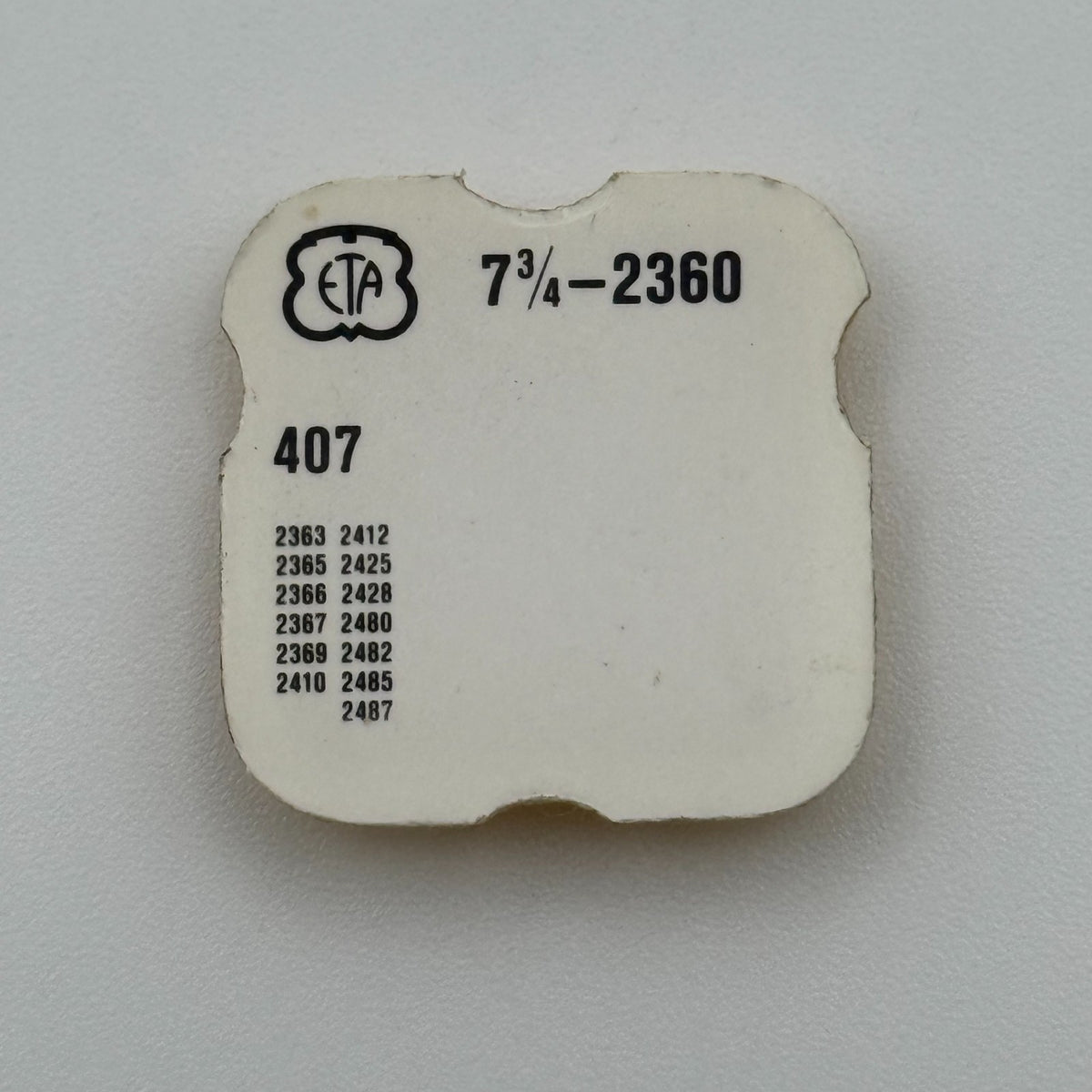 ETA 2360 Clutch Wheel - 7 3/4 - 407 - New Old Stock - Watch Parts
