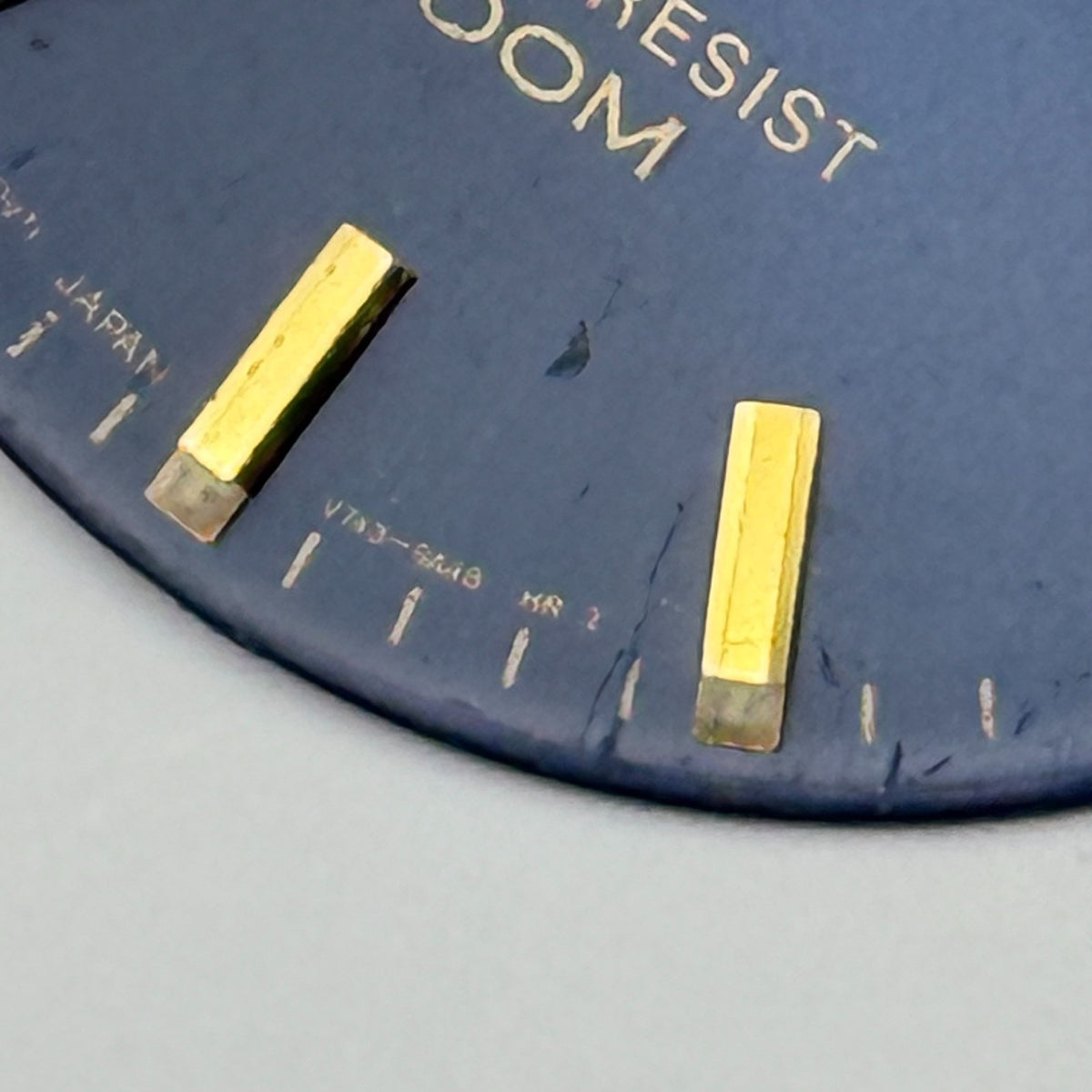Seiko V743-9A48 Watch Dial 100M Blue Japan Vintage Spare Parts Repair 29.5mm