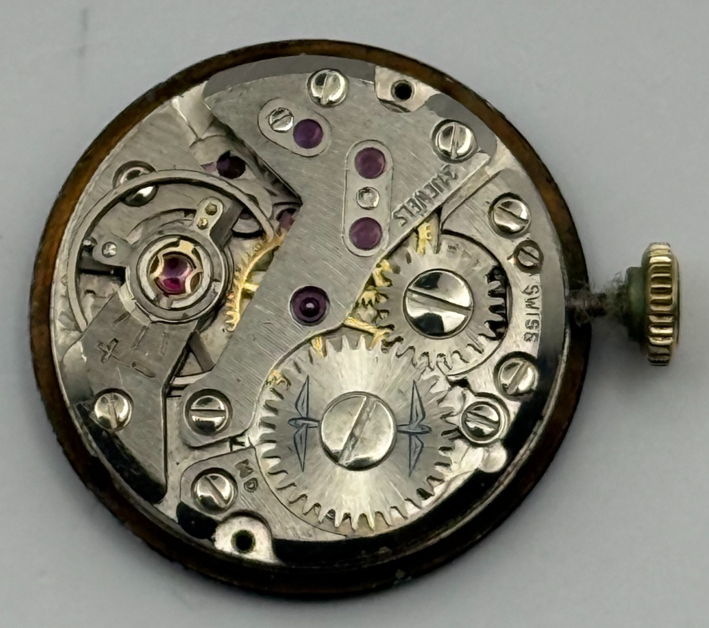 FHF 34-21 Watch Movement - Rotary Blue Dial Ladies 17.2m - For Parts / Repair