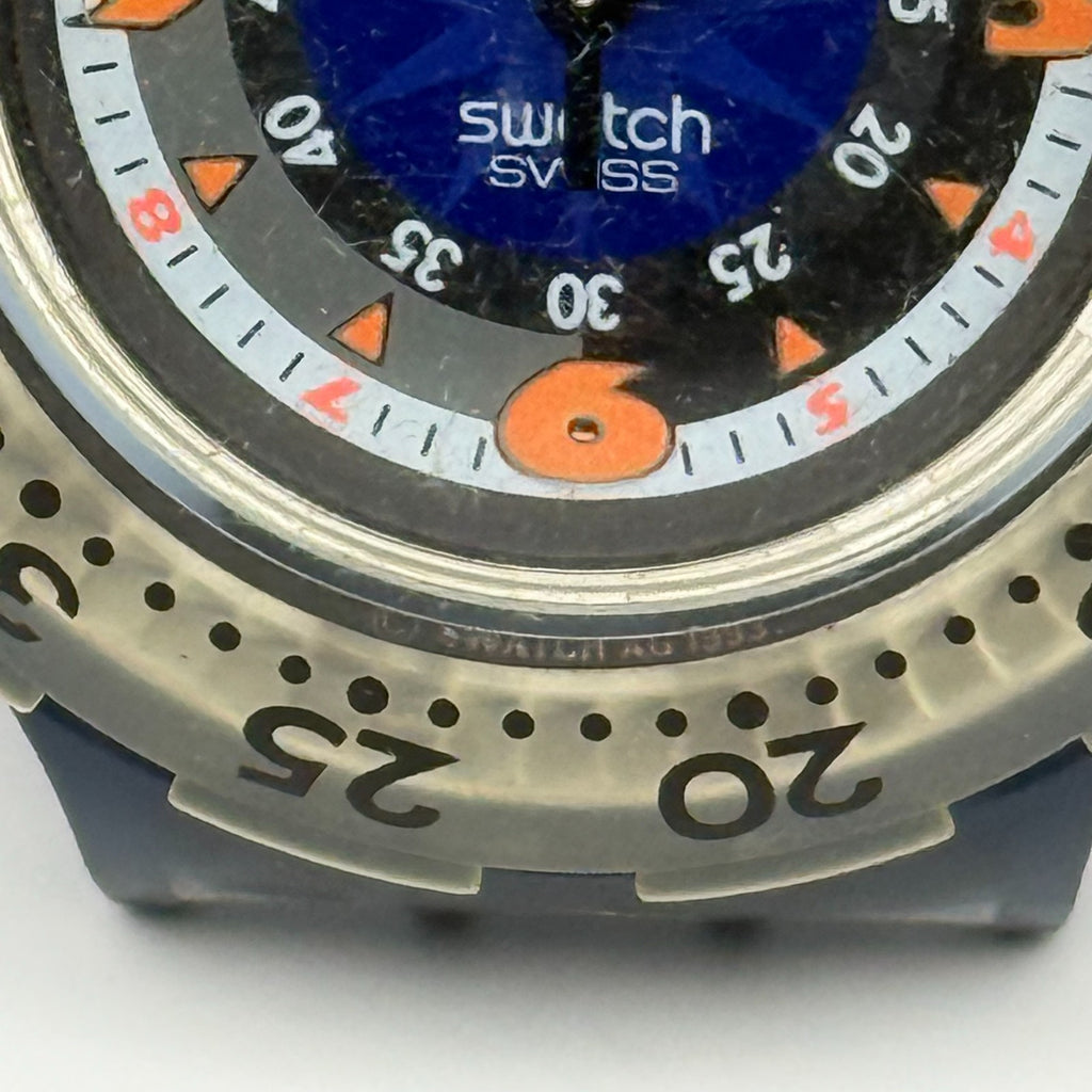 Vintage Swatch Scuba 200 Watch SDM100/1 Black Gondola 1994 40mm Parts Repair