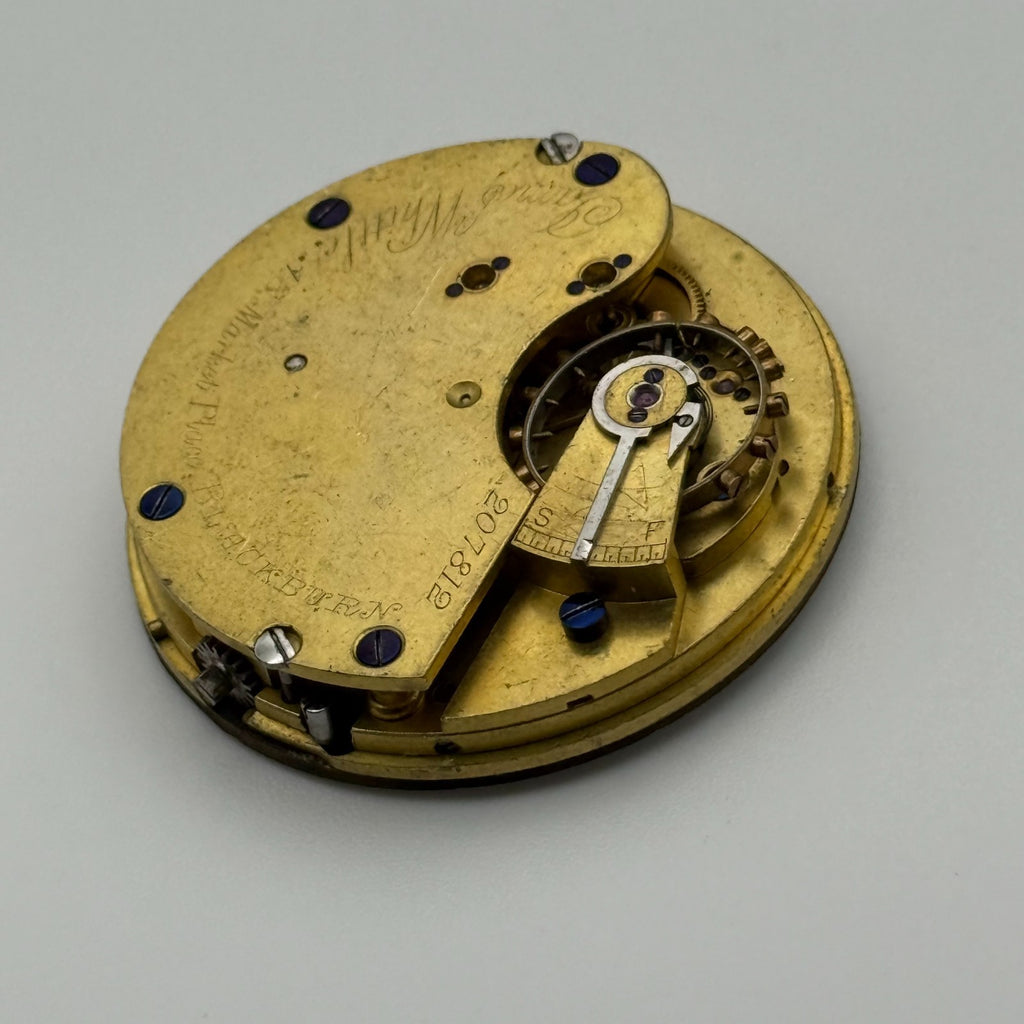 English Lever Pocket Watch Movement - James Whittle Blackburn - Parts / Repair