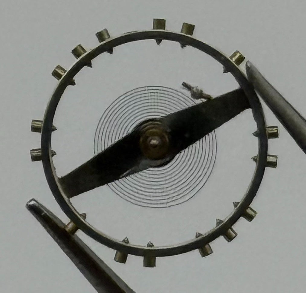 Peseux 320 Balance Wheel Complete And Spring Renata 1076 M Watch Movement Parts